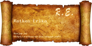 Retkes Erika névjegykártya
